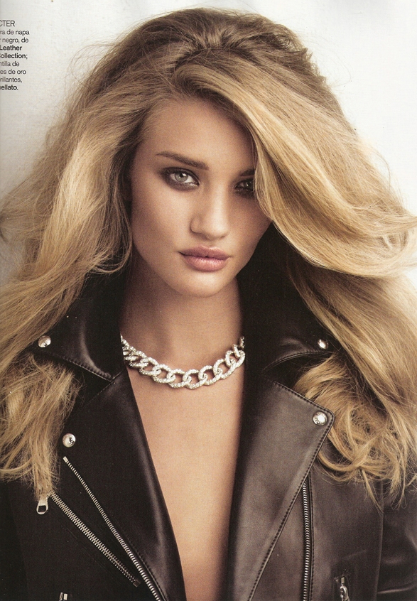 Rosie HuntingtonWhiteley leathers up for Vogue Spain