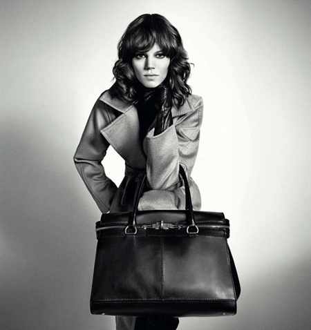 Blackandwhite pictures of MaxMara Fall 2010 ad campaign and Freja Beha 